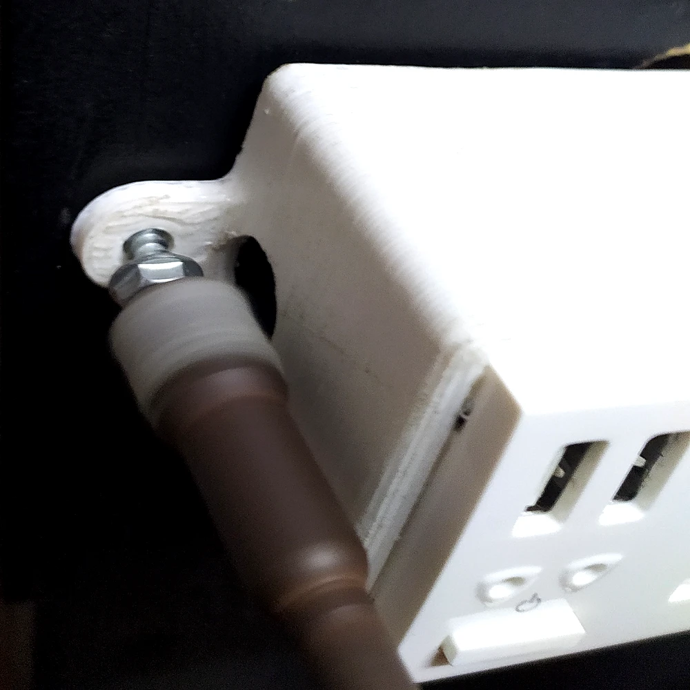 Under-desk screw mounting