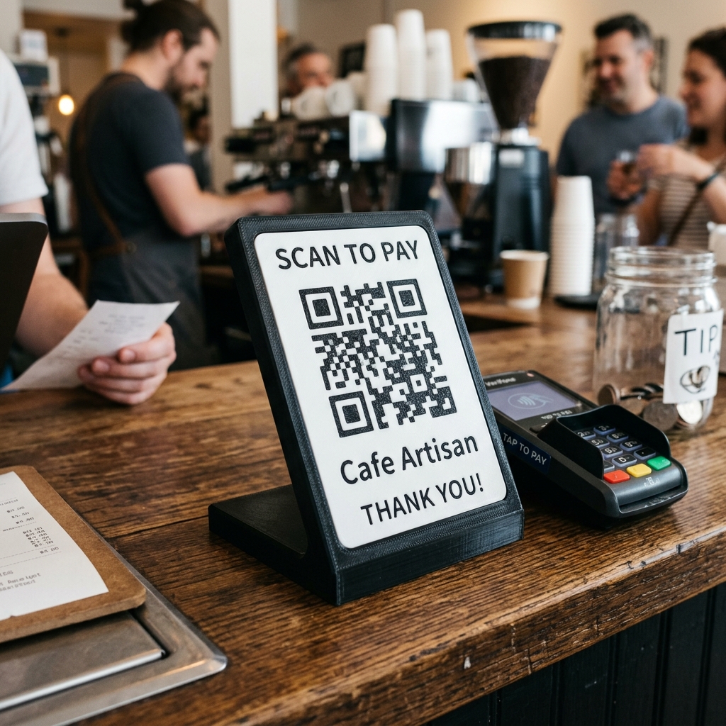 Custom QR Brand Stand