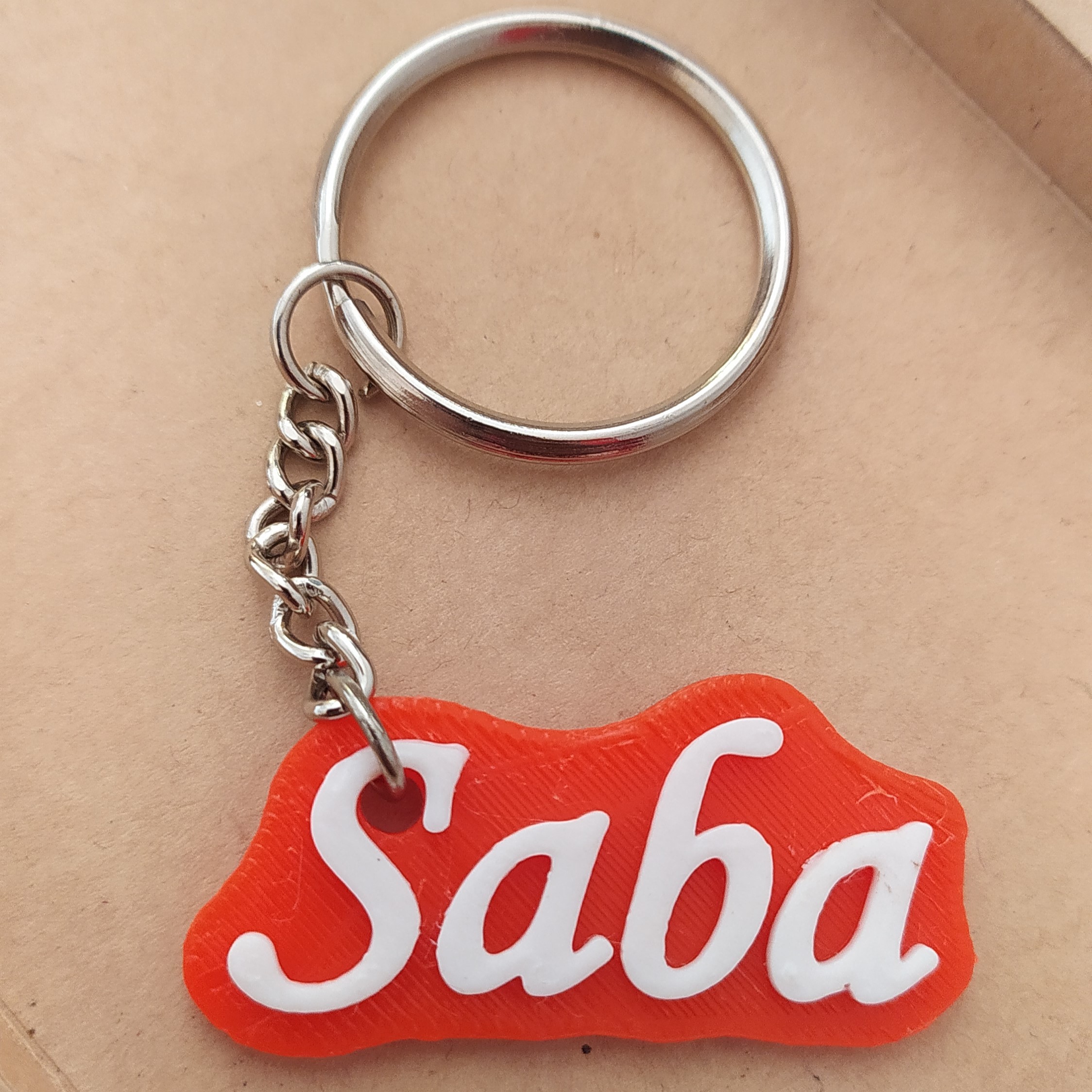 Personalized Dual-Color Name Keychain